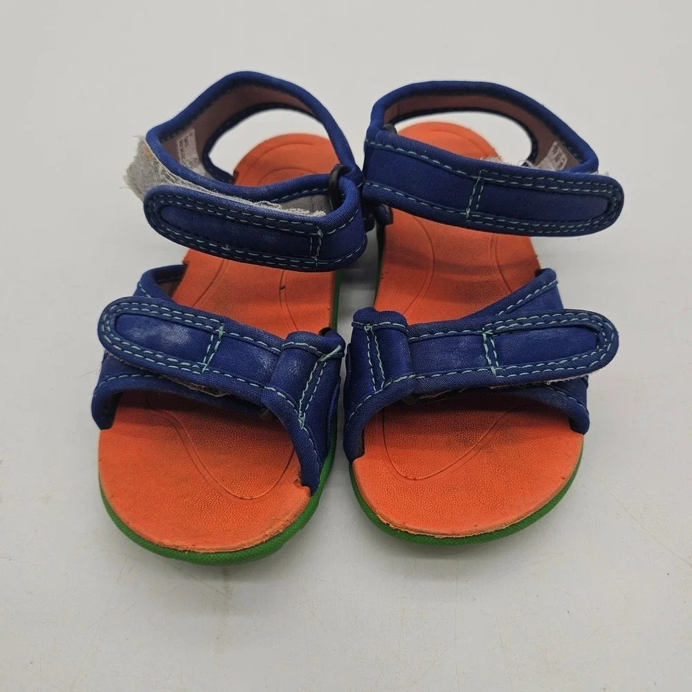 Bogs Whitefish Toddler size 12 blue orange green strap on sandals
